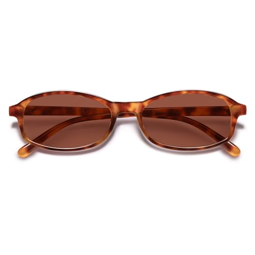 Image of VANLINKER Retro Polarized Rectangle Sunglasses Womens Trendy 90s Small Square Sunnies Vintage Narrow Thin Frame VL9855