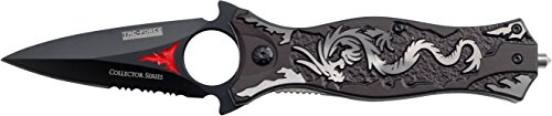 Tac-Force Taschenmesser Schwarz Aluminium grauen Drachen, TF-707GY Cover
