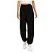 Ladies Pants Sweatpants for Women Winter Fashion 2025 Comfy High Waisted Jogger Baggy Sweat Pants with Pockets Fall Clothes Trendy Black 2X