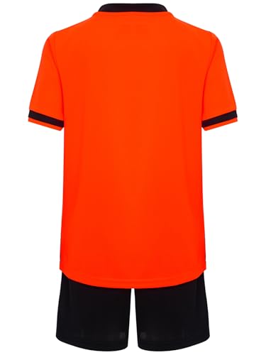 easyforever Football Training Outfit for Kids Boys Short-Sleeve T-Shirt with Shorts Set Sports Tracksuit4