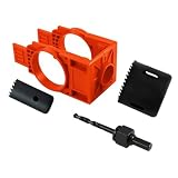 Colcolo vielseitig Türschloss-Montageset | Einstellbar, Türschloss-Bohrkronen-Set, für Türmontage, Heimwerker, Orange