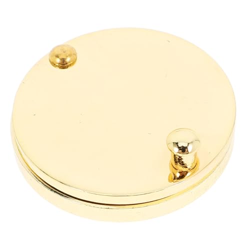 Visor para puerta metálico con cubierta rotativa tipo ojo de gato en ángulo amplio, material cobre, 2 piezas miniatura 1