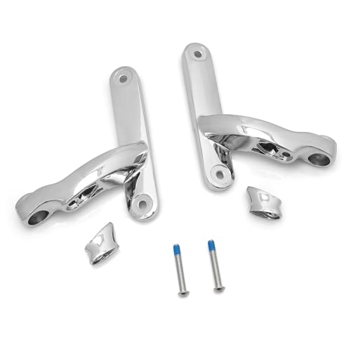 For harley street glide fog passing light kit LED motorcycle fog Auxiliary Lighting Bracket for harley davidson spot light bracket (Bracket + Mounts -Chromed)