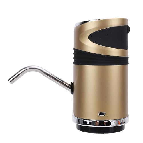 aqxreight Bottle Pump Automatic 1200mAh Battery USB Charging with Lock Electric Drinking Dispenser for Home Dorm Office Silver Bottle Pump Bottle DispenserDrinking PumpElectric (Silver) (Gold)