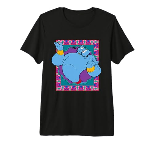 T-shirt Disney Aladdin Le Génie style 90s en coton premium pour adulte