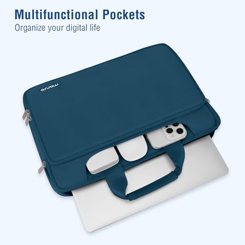 MOSISO 360 Protective Laptop Shoulder Bag Matching Color Sleeve with Belt