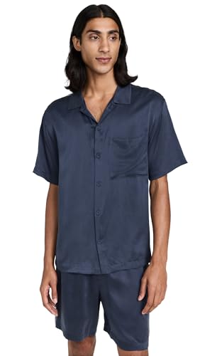 Lunya Men's Washable Silk Button Up Short Set