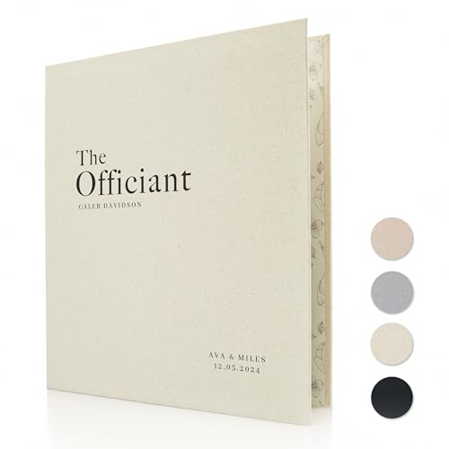 Personalized Linen Wedding Binder (Design 1) - Custom 3 Ring...