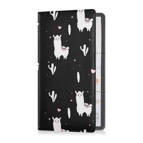 Passport Holder Women Twinkling Stars Rainbow Plaid PU Leather Covers Travel Accessory 5.7 x 4.3in