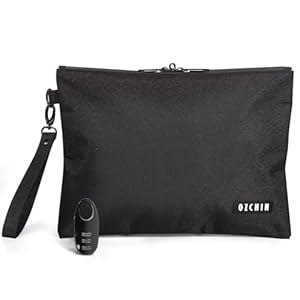OZCHIN Smell Proof Bag with Combination Lock Smell Proof Bag Carbon Lining Smoking Tobacco Pouches Durable Odorless Medicine Organizer
