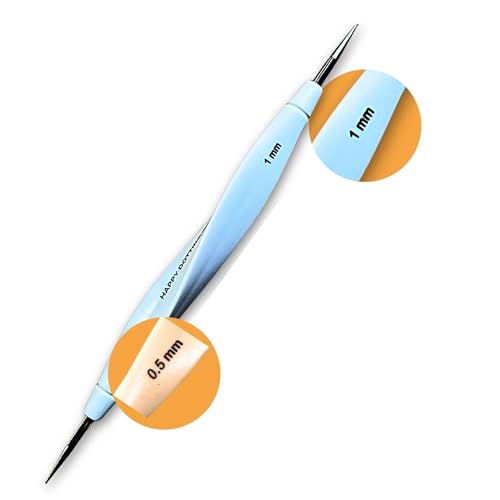 Happy Dotting Company Extra Fine Stylus Micro Precision Double-Ended Dotting Tool & Embossing Stylus | 0.5mm & 1.0mm Tips for Mandala Art Paper Embossing & Nail Art Detail Work