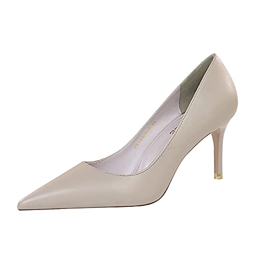JiangWei Shu Women's High Heel Pointed Toe Party Pumps Shoes