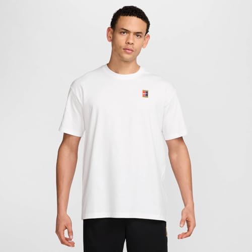 Nike Court Max90 Camiseta de Tenis (Hombre), Blanco, HJ3362-100, M