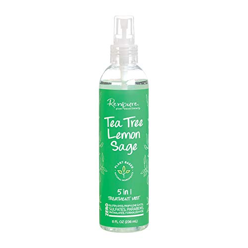 Renpure Plant-Based Beauty Tea Tree & Lemon Sage 5-in-1 Leave-in Treatment Mist, 8 Fluid Ounce