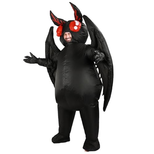 Halloween Moth Costume, Funny Inflatable Costume Adult, Polyester Full Body Inflatable Suit with Blower, Halloween Costumes for Party, Role Play