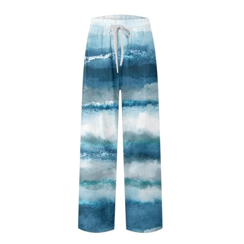 Men'S Pajama Bottoms,Tie-Dye Print Cotton Lightweight Sleep Lounge Pants Pj Bottoms Pockets Button Fly, M-3XL4