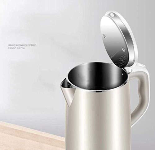 Hervidor eléctrico con aislamiento y apagado automático acero inoxidable 304 beige miniatura 4