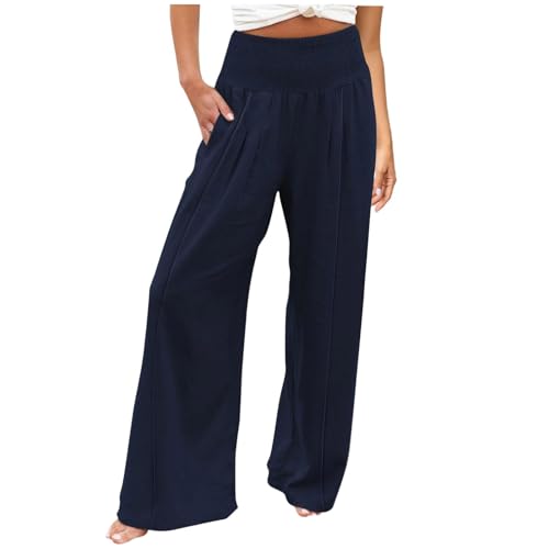 Pantalon femme jambe large fluide pour masquer les rondeurs