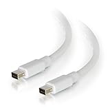 C2G Mini Display Port Cable, Male to Male, White, 10 Feet (3.04 Meters), Cables to Go 54412