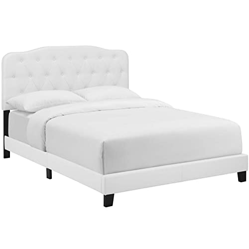 Amelia Twin Faux Leather Bed In White #TOP20