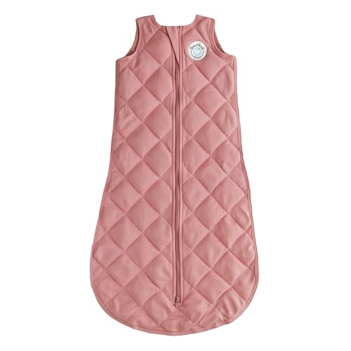 Image of DREAMLAND BABY Weighted Sleep Sack, Ages 0-6 Months. 100% Cotton, Evenly Distributed Weight from Shoulders to Toes (Pink)