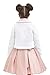 Lilax Girls Faux Fur Button Closure Cozy Dress Coat (3 Years, White)