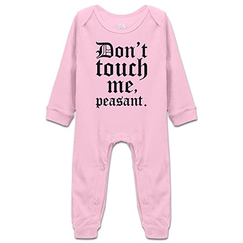 Image of DOQOSESHY Don't Touch Me Peasant-Baby Outfit Boys Girls Romper Short Sleeve/Sleeveless/Long Sleeve Bodysuit