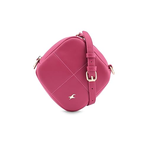 Image of Fastrack Puff Sling with Detachable Pouch | Faux-Leather Women's Handbags | Sling for Casual Carry