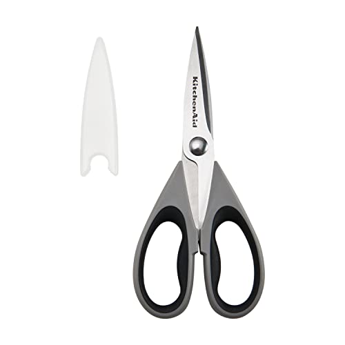 Tesoura KitchenAid multiuso com bainha protetora, 21 cm, cinza