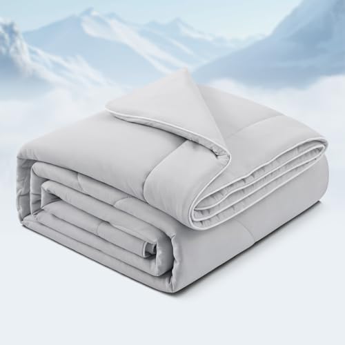 JOODOU Lightweight Comforter King Size, Winter Warm Down Alternative Comforter, Soft Breathable...