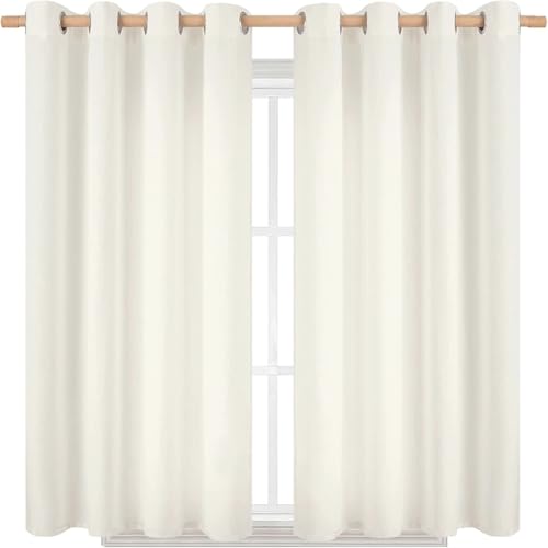 Tissu doux et infroissable pour ce rideau à oeillets isolant blanc - 3