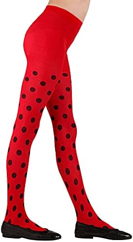LADYBUG PANTYHOSE - RED/BLACK SPOT - 1 