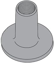 1/4-20 Round Base Weld Nuts/No Projections/Steel/Plain / 7/16