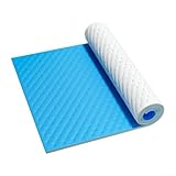 3-lagige verdickte ölabsorbierende Pads für Küchenabzugshauben – Vlies + Heißluft-Baumwolle + PE-Folie, auslaufsicher, zuschneidbar, Blau (50 x 90 Fünf Linien)