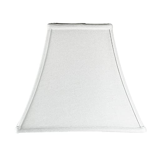 Image of Royal Designs, Inc. Regal Square Bell Lamp Shade, 7 x 14 x 11.5, Linen White (BSO-715-14LNWH)