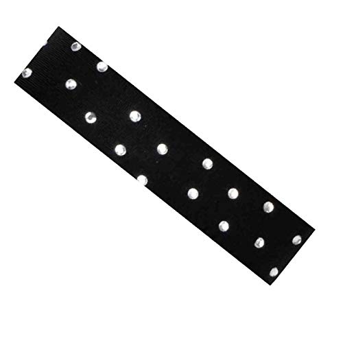 NEOPRENE HALF SOLE SANDAL (Large (8.5-12) (large also fits men’s 6.5-10), BLACK WITH RHINESTONES)