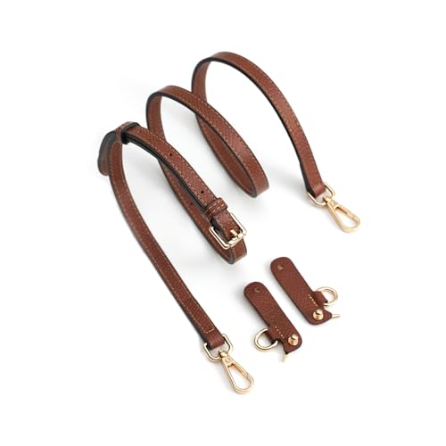 Leather Strap for LongChamp Mini Bag, Upgraded First Layer Cowhide Purse Crossbody Straps Mini Pouch Conversion Kit Replacement for Women Handbags (Brown)