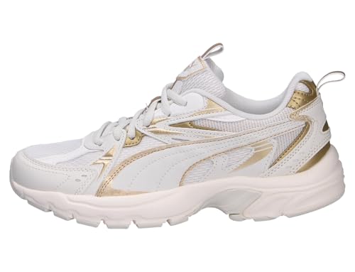 PUMA Damen Milenio Tech WMNS Dayinight Sneaker, Vapor Gray Gold Warm White, 38 EU