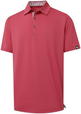 Men's Polo Shirts Short Sleeve Casual Solid Stylish Dry Fit Perfo...