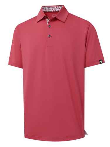 Men's Polo Shirts Short Sleeve Casual Solid Stylish Dry Fit Performance Designed Collared Golf Polo Shirts for Men