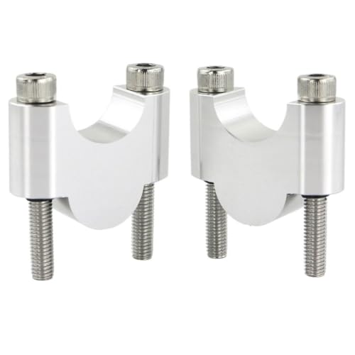 Pontets de guidon pour soulager le dos avec réhausseur moto 28 mm argent