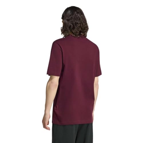 adidas Herren Essentials Small Logo Single Jersey Shirt, Maroon/Black, M – Ansicht 2