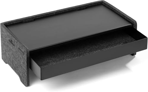 Durable Felt Lined Metal Drawer for Monitor Riser Stand - to Be Used Monitor Stand - 47 x 22 cm - Silent Opening
