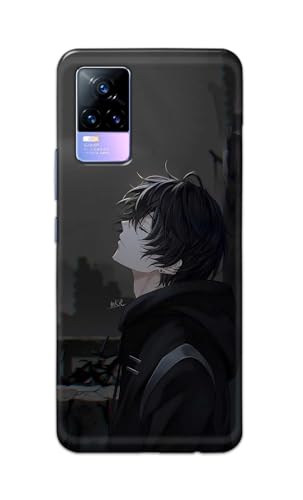 Image of Plastic Printfidaa Printed Hard Back Cover Case For Vivo Y73 | Vivo V21E 4G Back Cover (Famous Anime Cartoon Character) -112, Black
