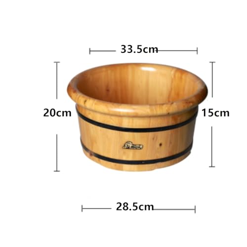 Spa de pies de madera tipo barril con tapa para pedicura miniatura 2