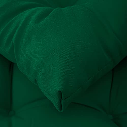 Image of QILLOWAY Indoor /Outdoor Square Seat Patio Cushion - 19-Inches,Pack of 4 (Mallard /Forest Green)
