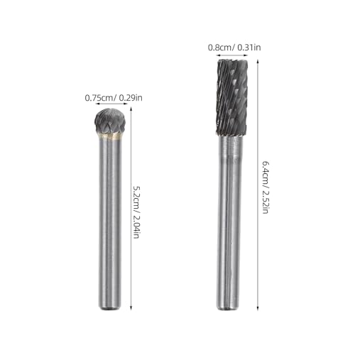 Set de fresas rotativas de carburo de tungsteno 5 piezas miniatura 2
