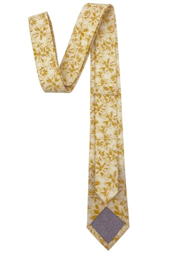 Image of Kebocis Mens Skinny Cotton Floral Tie for Men