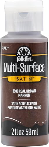 Image of FolkArt Multi-Surface Paint in Assorted Colors (2 oz), 2908, Real Brown (Pack of 5)