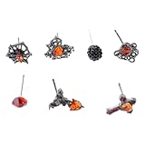 Paquete De 7 Pendientes De Estilo Punk Y Gótico Joyería Accesorio Con Temática Oscura Para Trajes De Fiesta Y Discoteca De